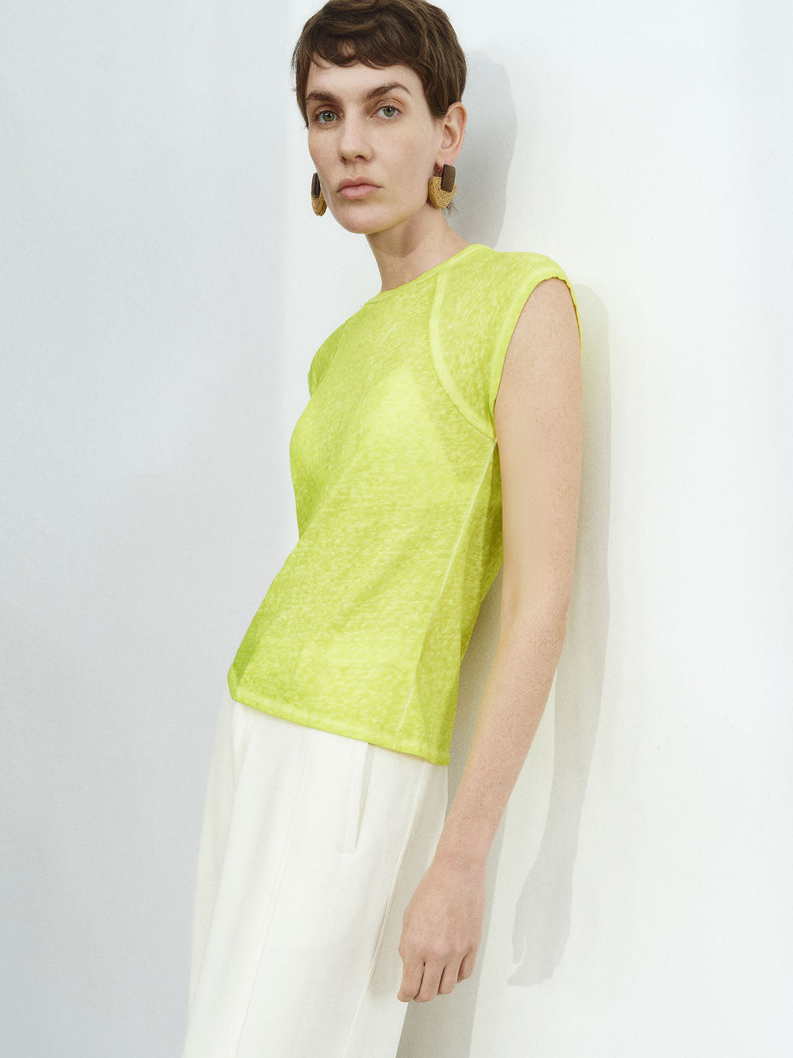 Sleeveless Sheer T-Shirts
