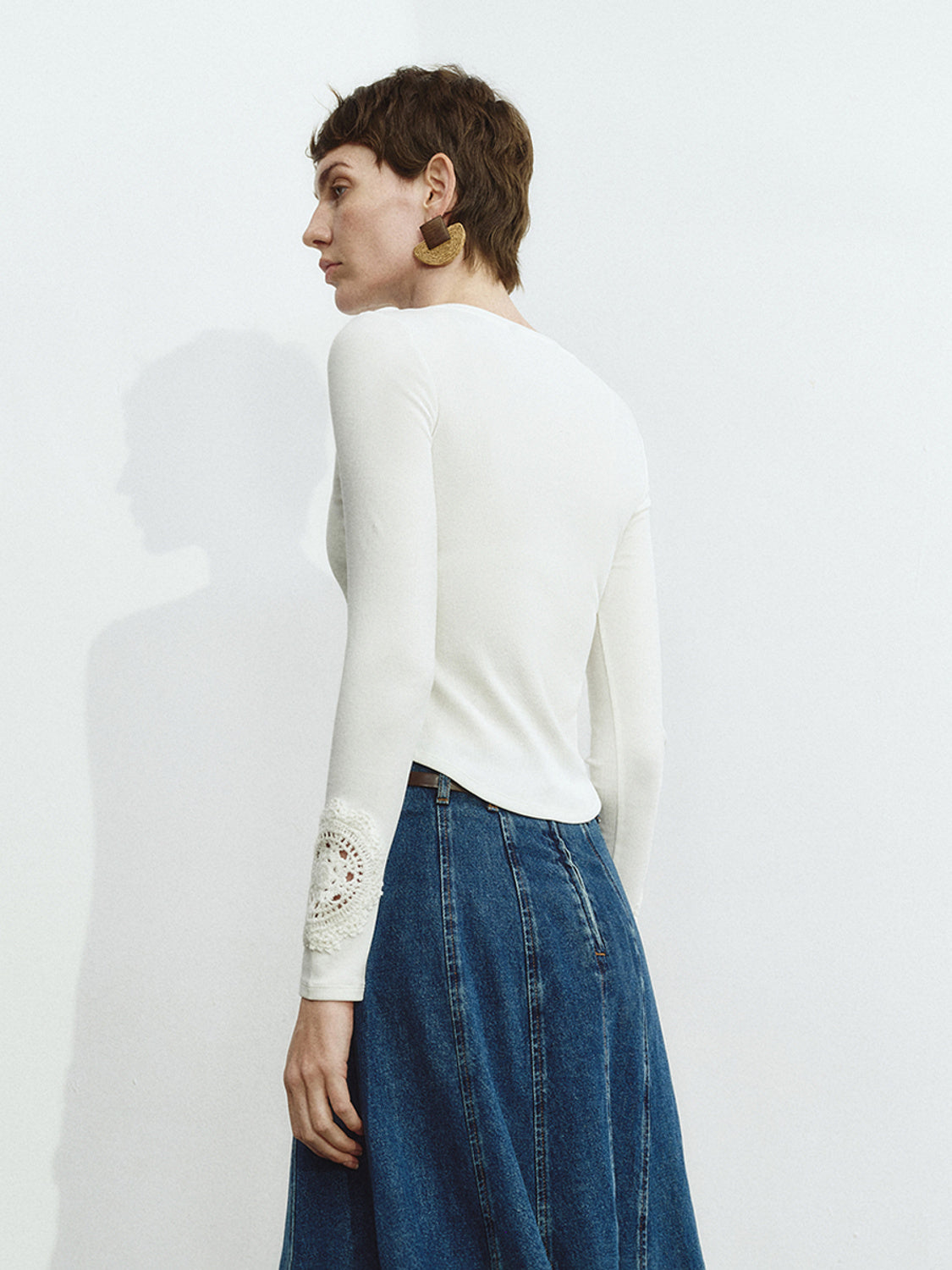 Crochet Design Skinny T-Shirts