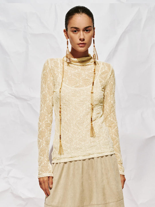 Slim Fit Laced Long Sleeve T-Shirts