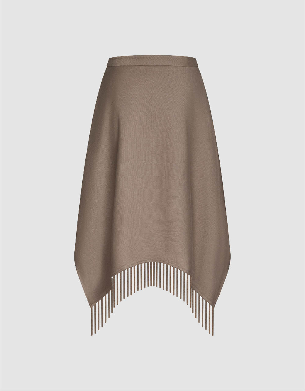 Midi A-Line Skirt With Tassel