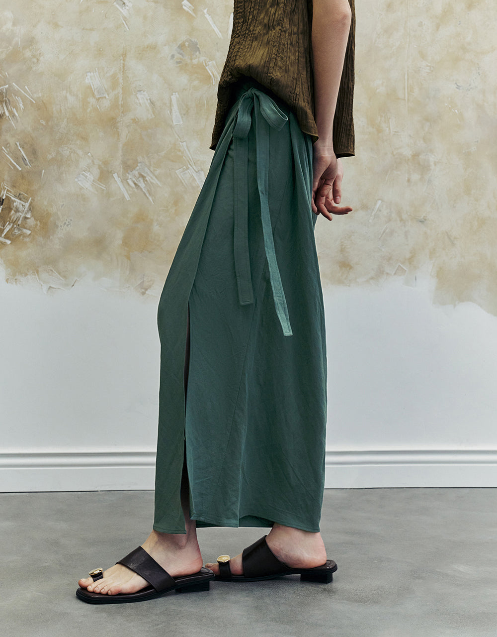Wrapped Straight Skirt