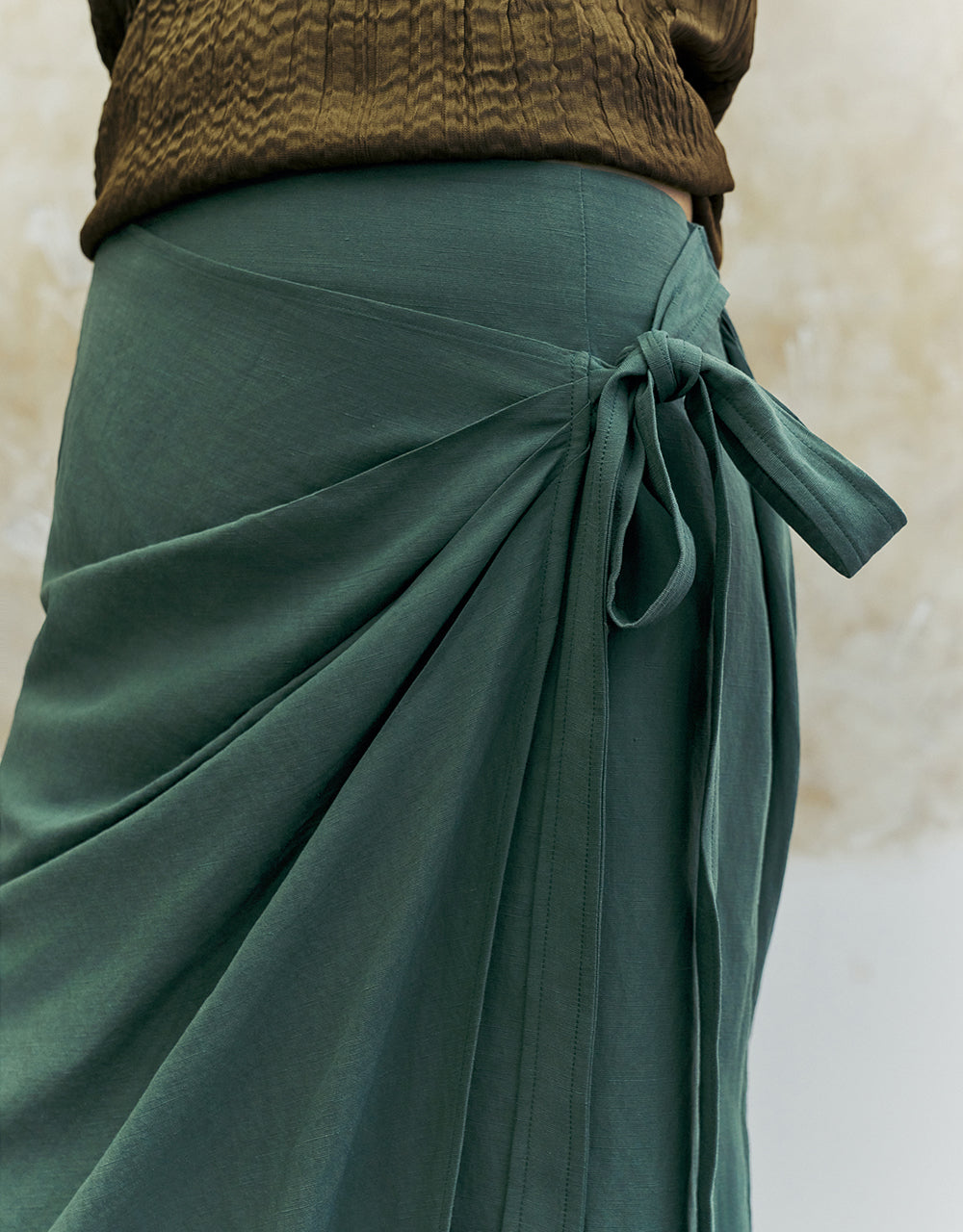 Wrapped Straight Skirt