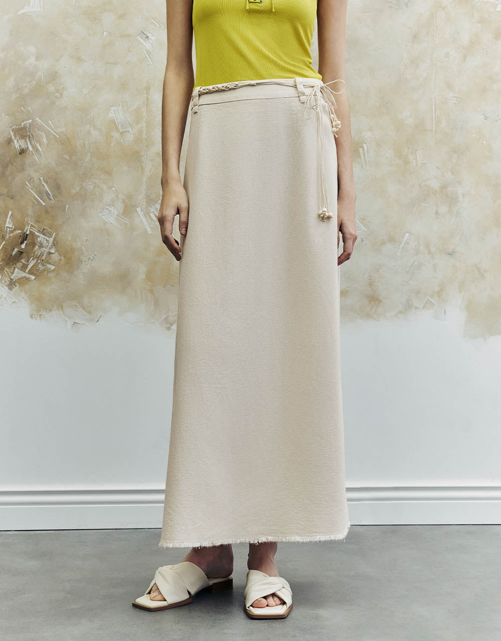 Midi A-Line Skirt