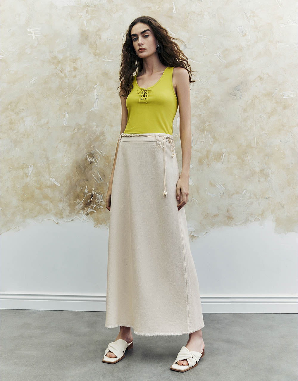 Midi A-Line Skirt