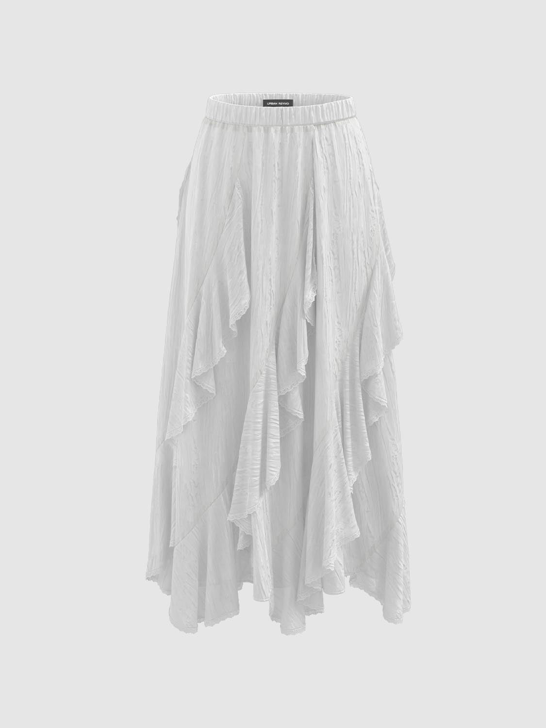 Asymmetrical A-Line Maxi Skirts