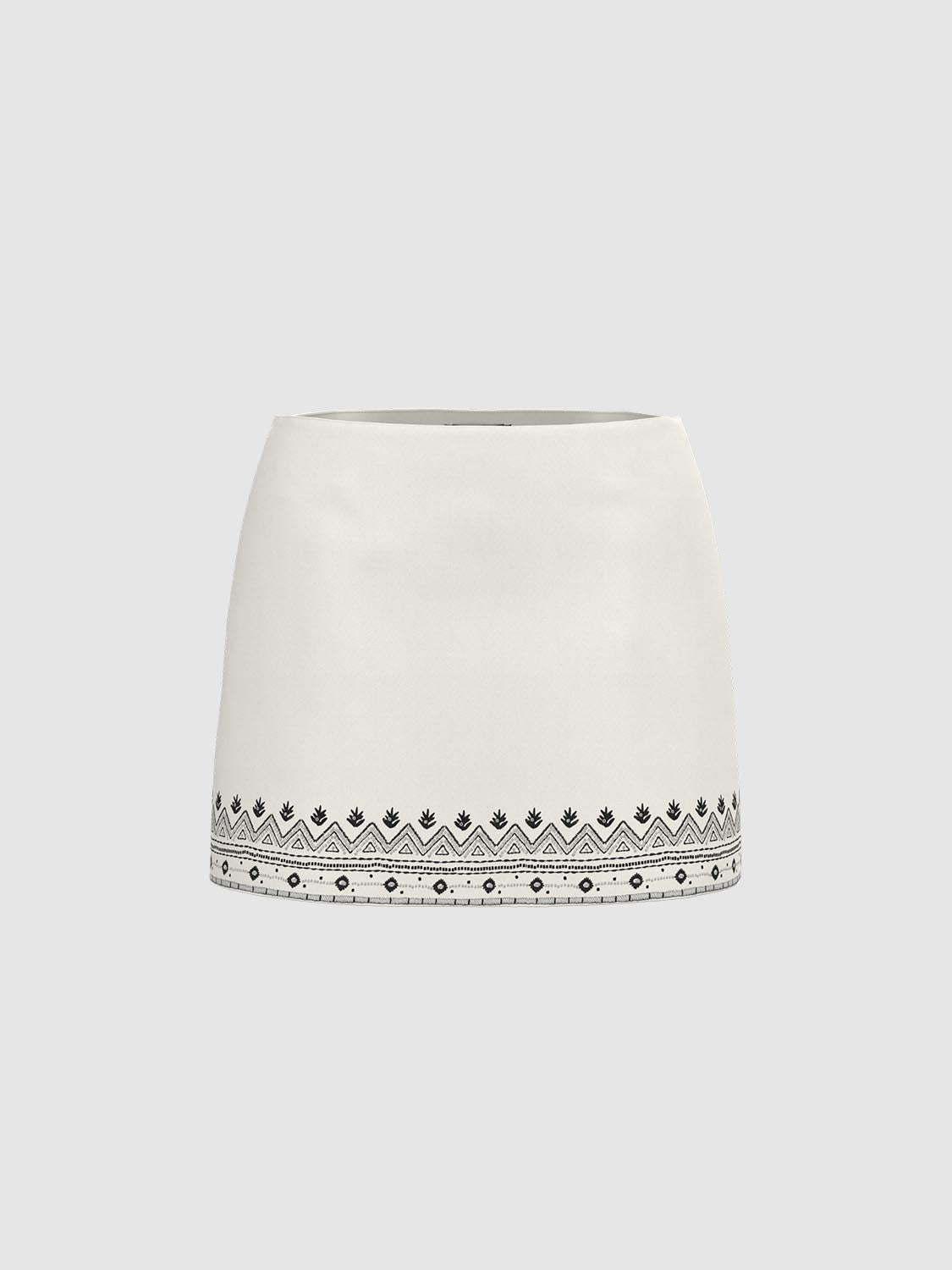 Tribal A-Line Mini Skirts