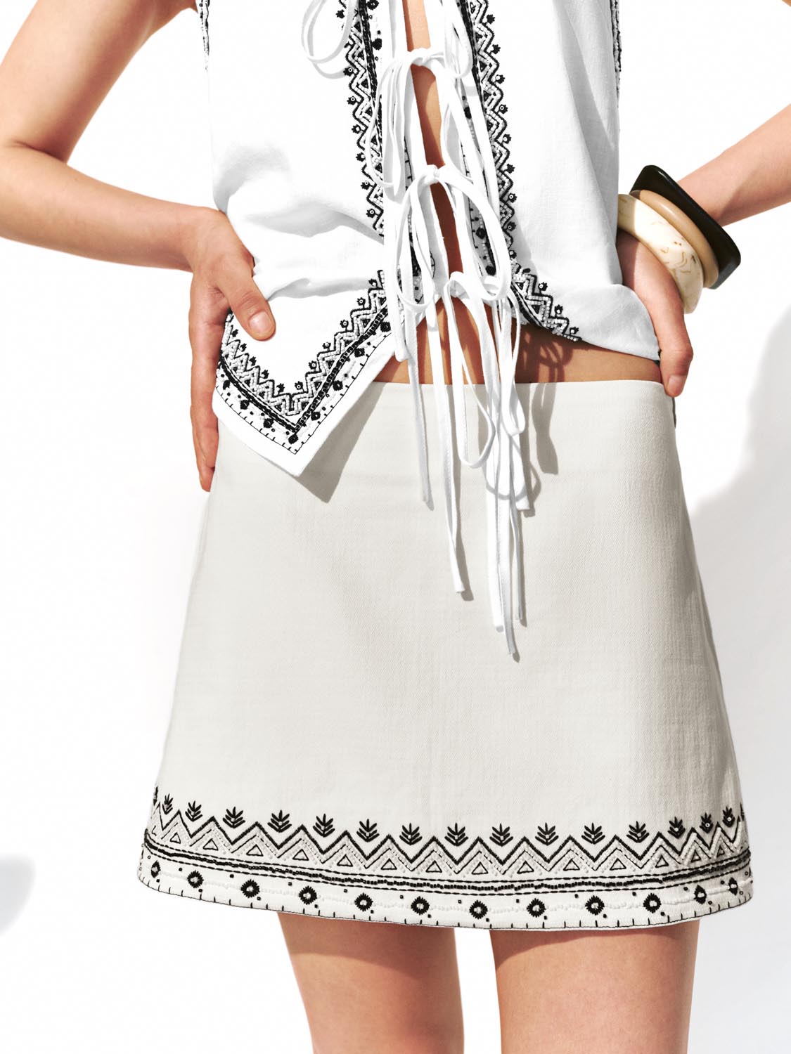 Tribal A-Line Mini Skirts