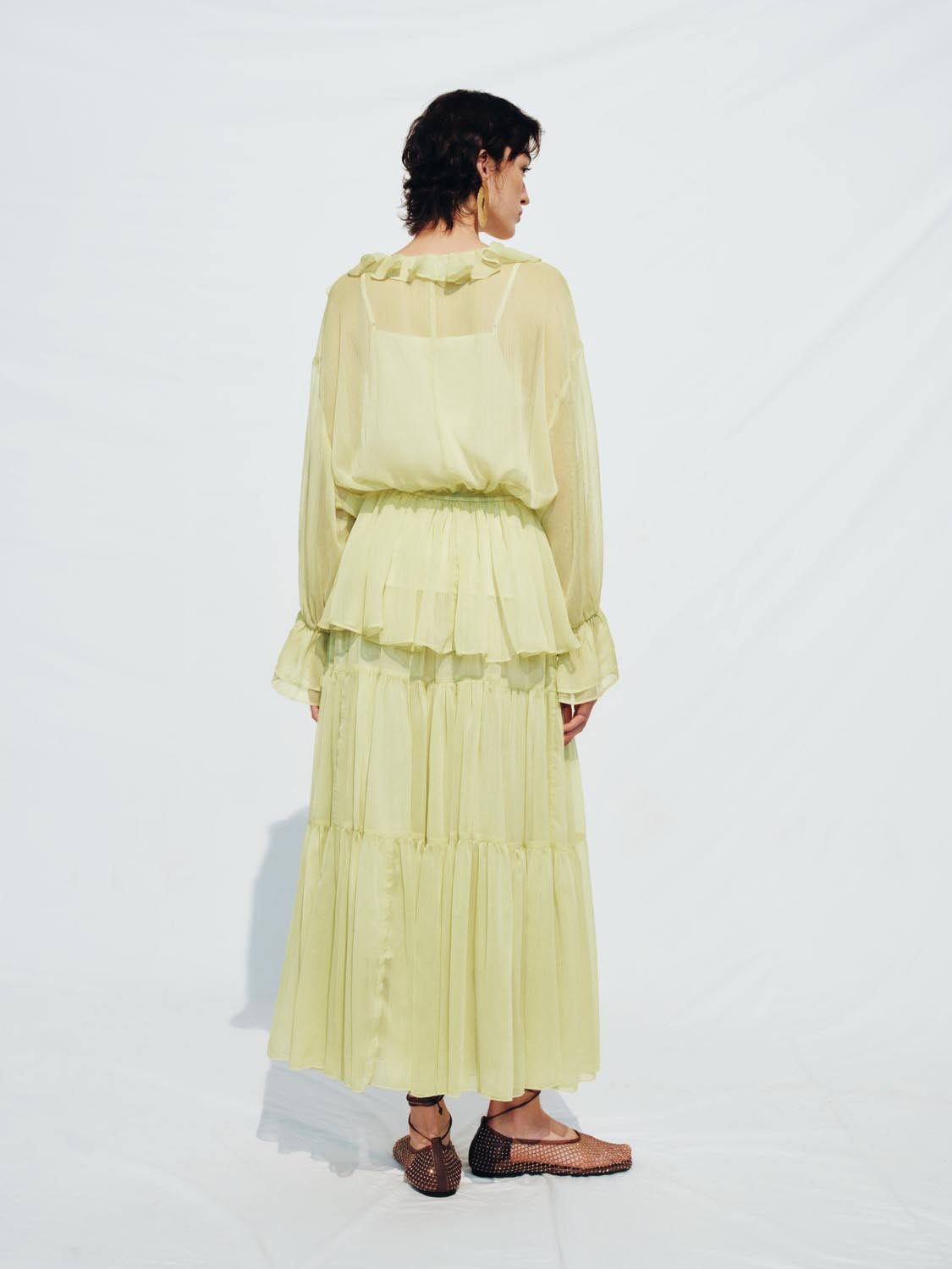 Tiered A-Line Maxi Skirts