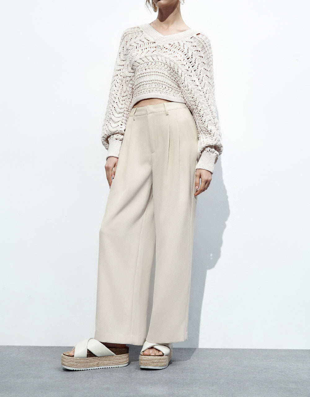 2 In 1 Wide-Leg Pants