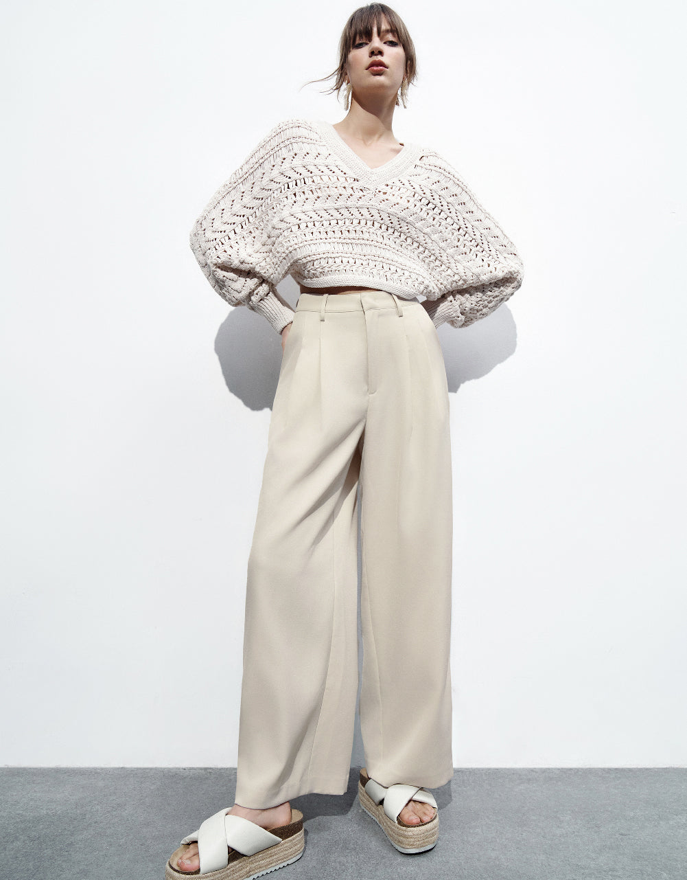 2 In 1 Wide-Leg Pants