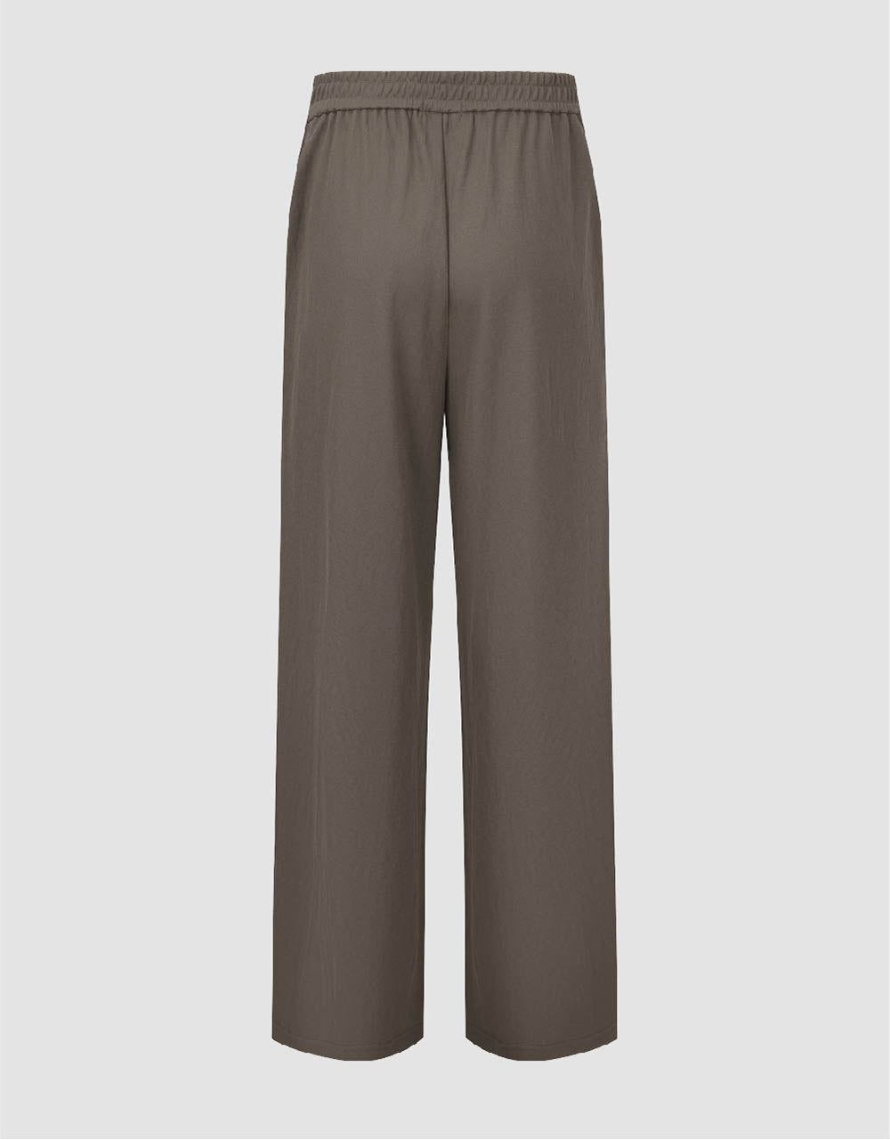Elastic Waist Straight Pants