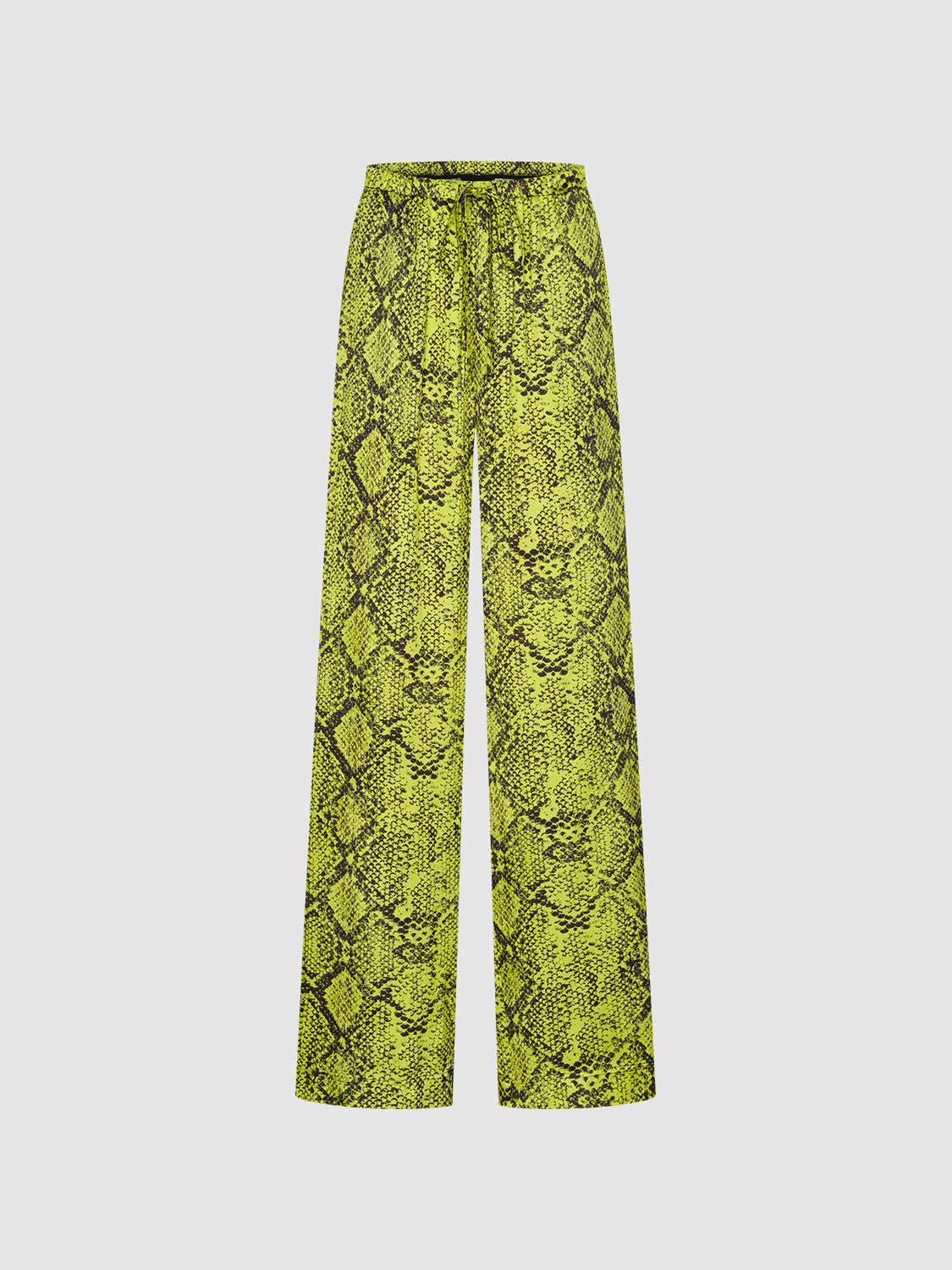 Snake Skin Pattern Wide-Leg Pants