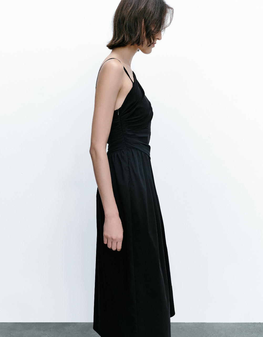 Cut-Out One Shoulder A-Line Dress