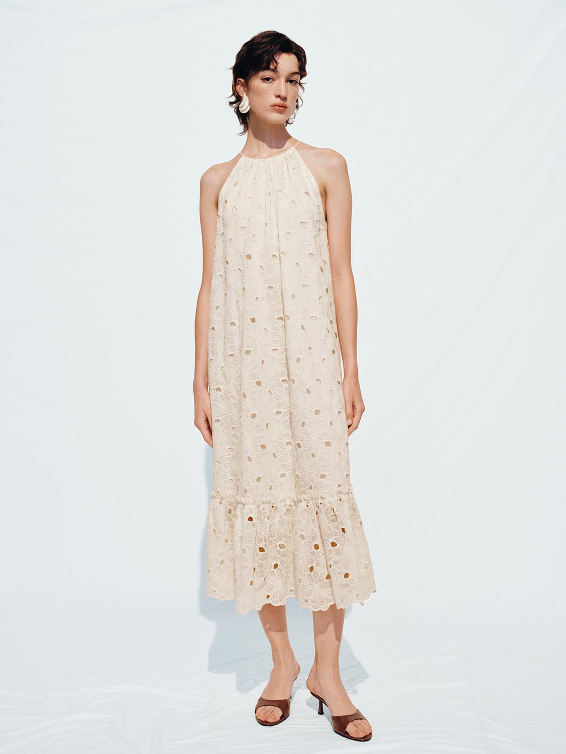 Halter Neck A-Line Maxi Dresses