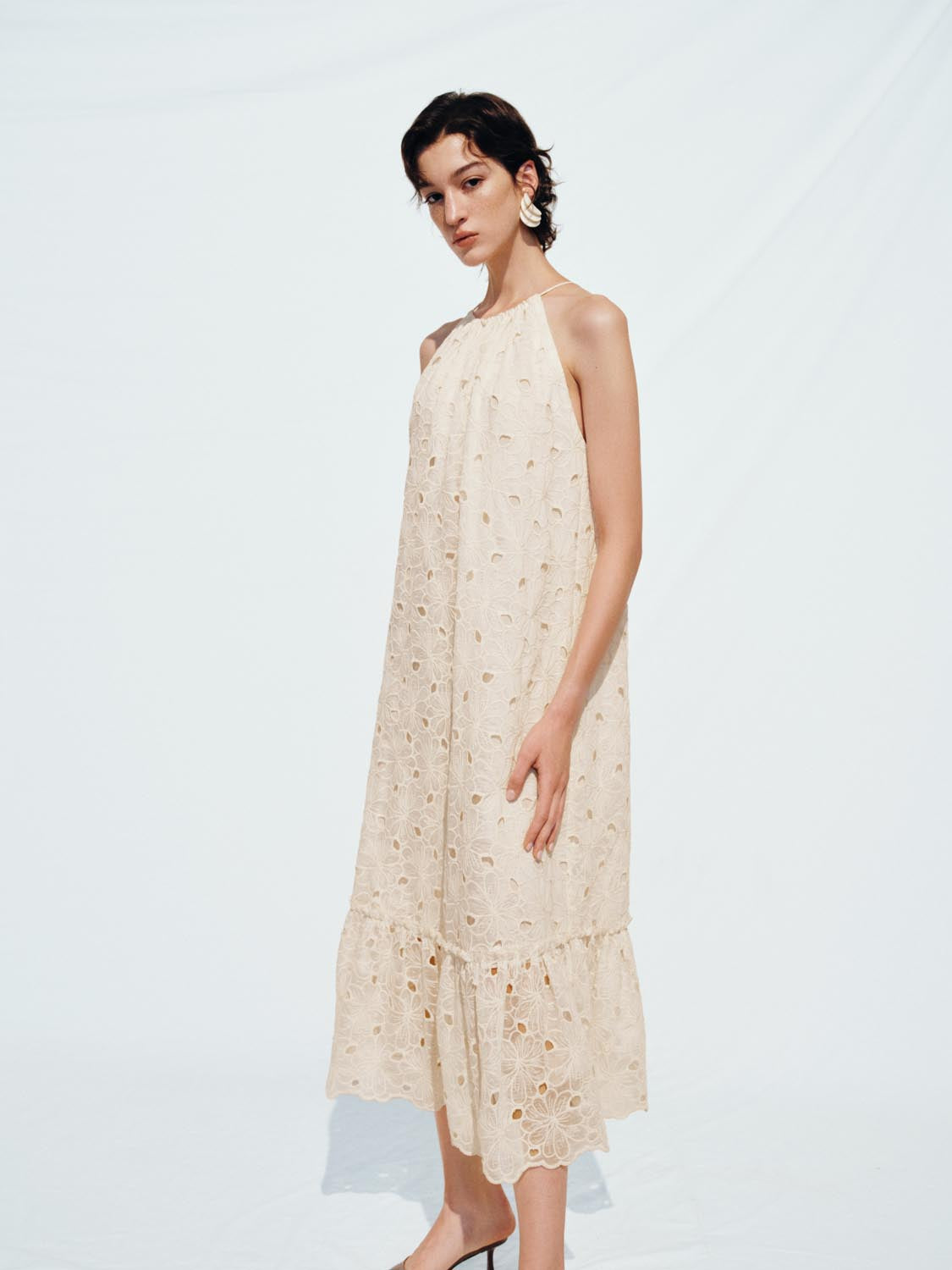 Halter Neck A-Line Maxi Dresses