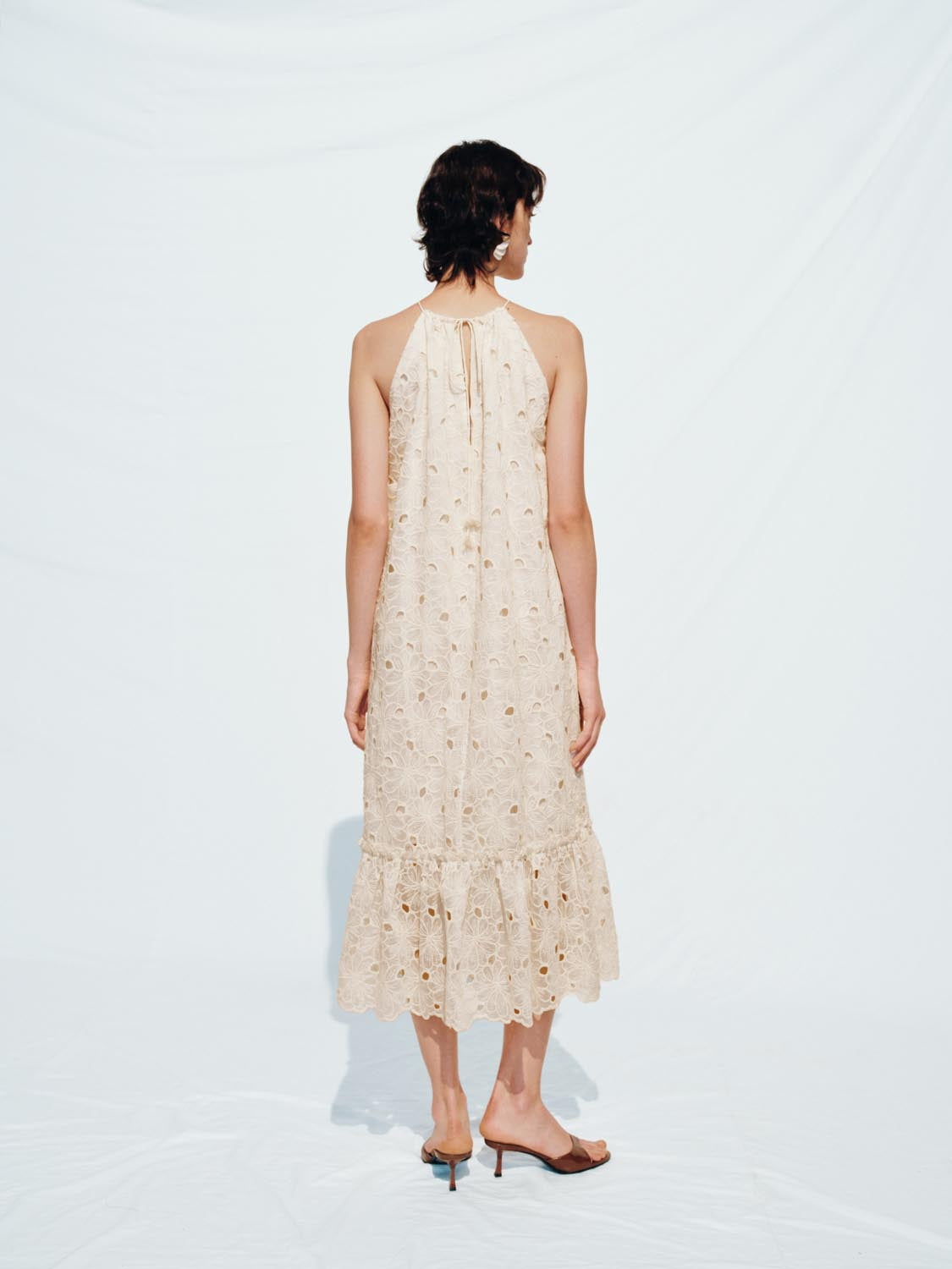 Halter Neck A-Line Maxi Dresses