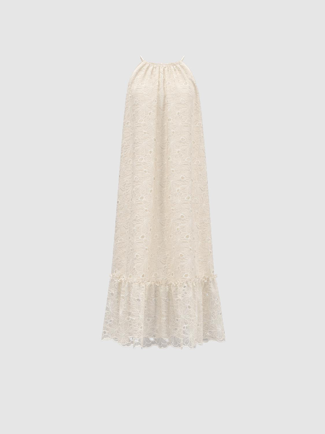 Halter Neck A-Line Maxi Dresses