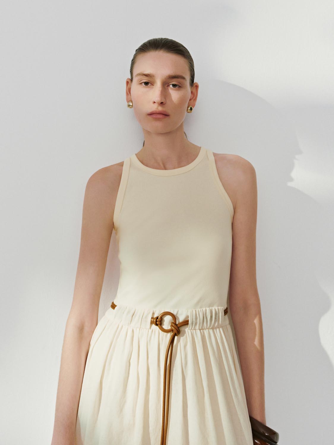 Belted Sleeveless Maxi Dresses