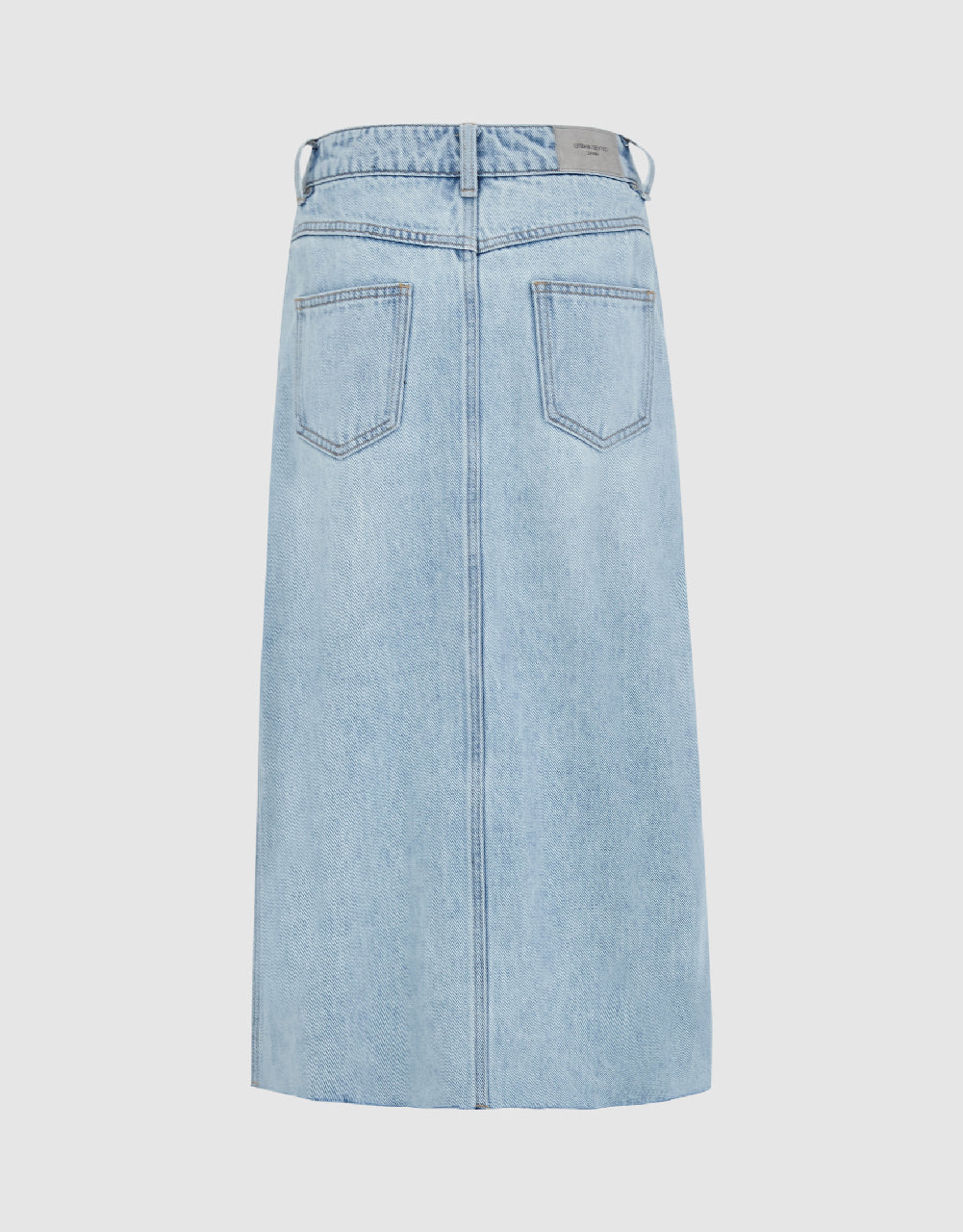 Split Hem Straight Denim Skirt