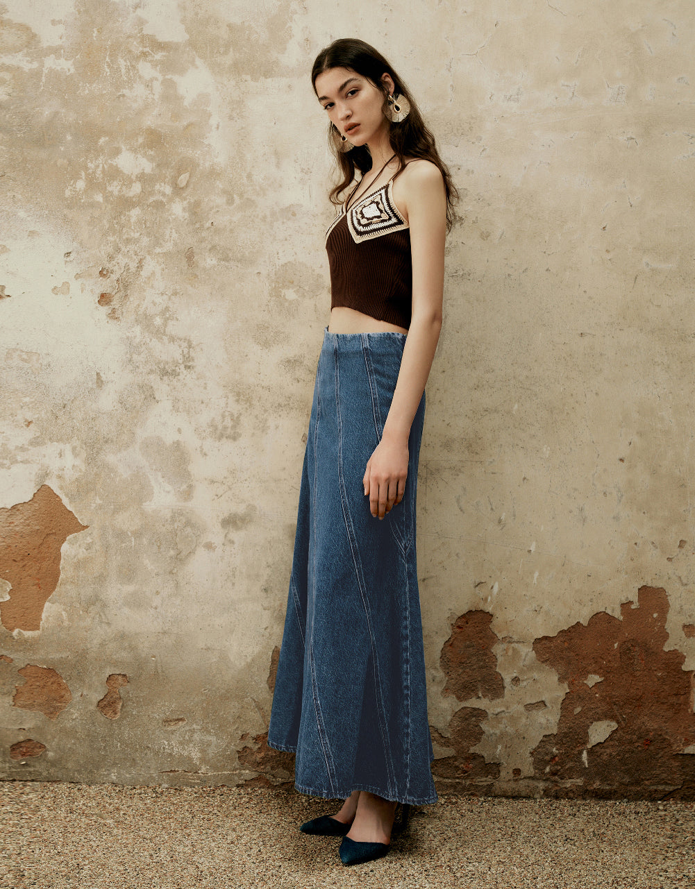 A-Line Denim Skirt