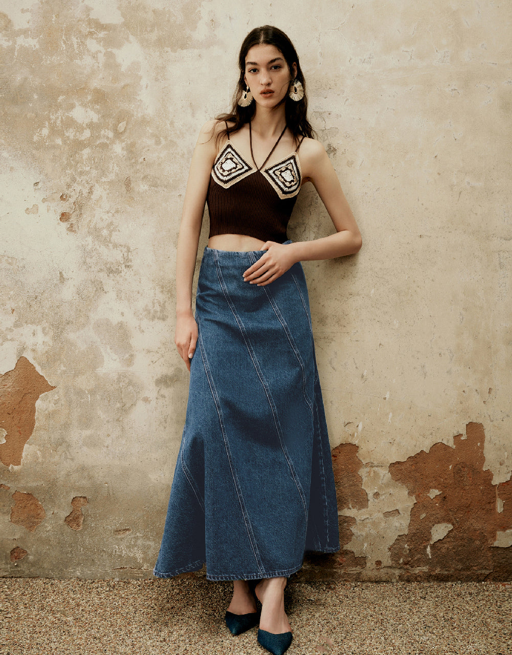 A-Line Denim Skirt