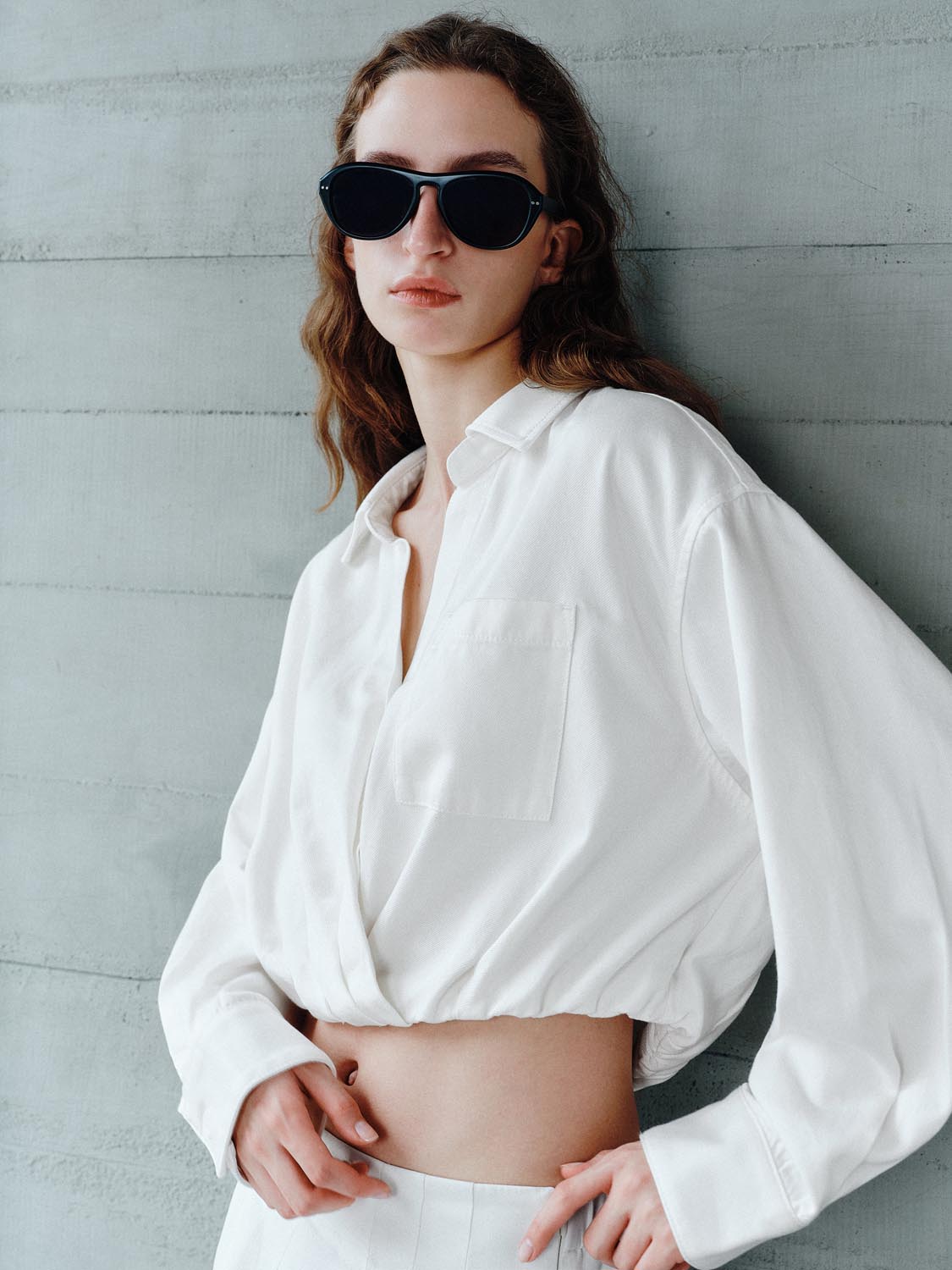 Cropped Denim Shirts