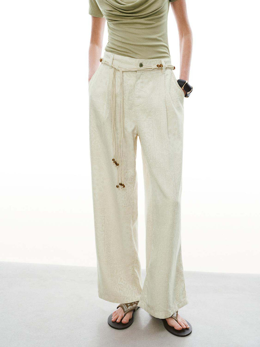 String Belt Wide Leg Jeans – URBAN REVIVO Thailand