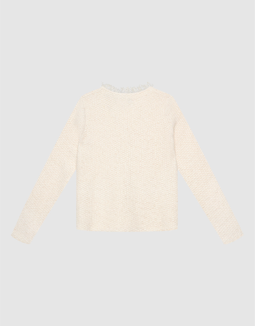Knitted Cardigan With Fake Pockets