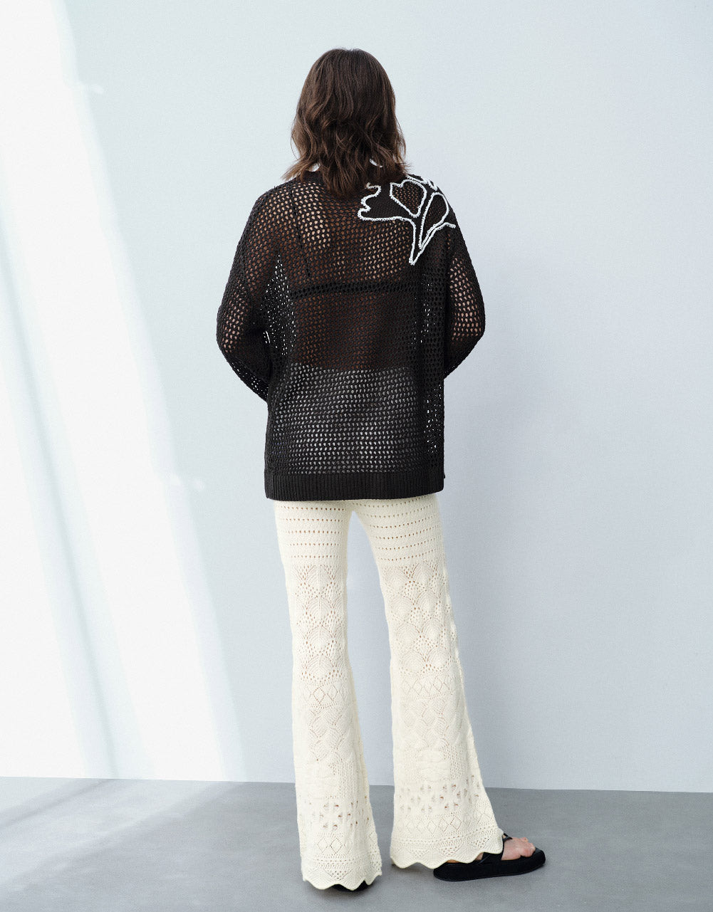 Pointelle Knitted T-Shirt