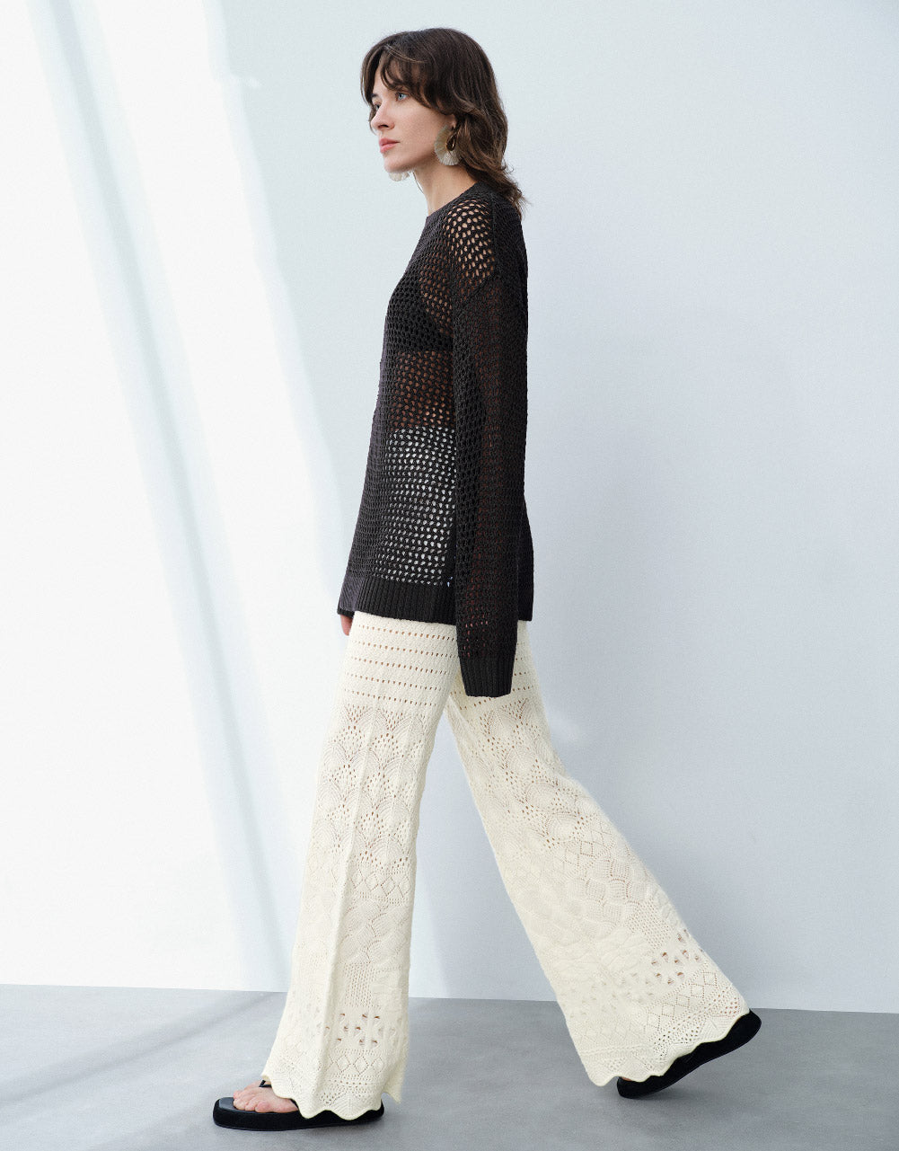 Pointelle Knitted T-Shirt