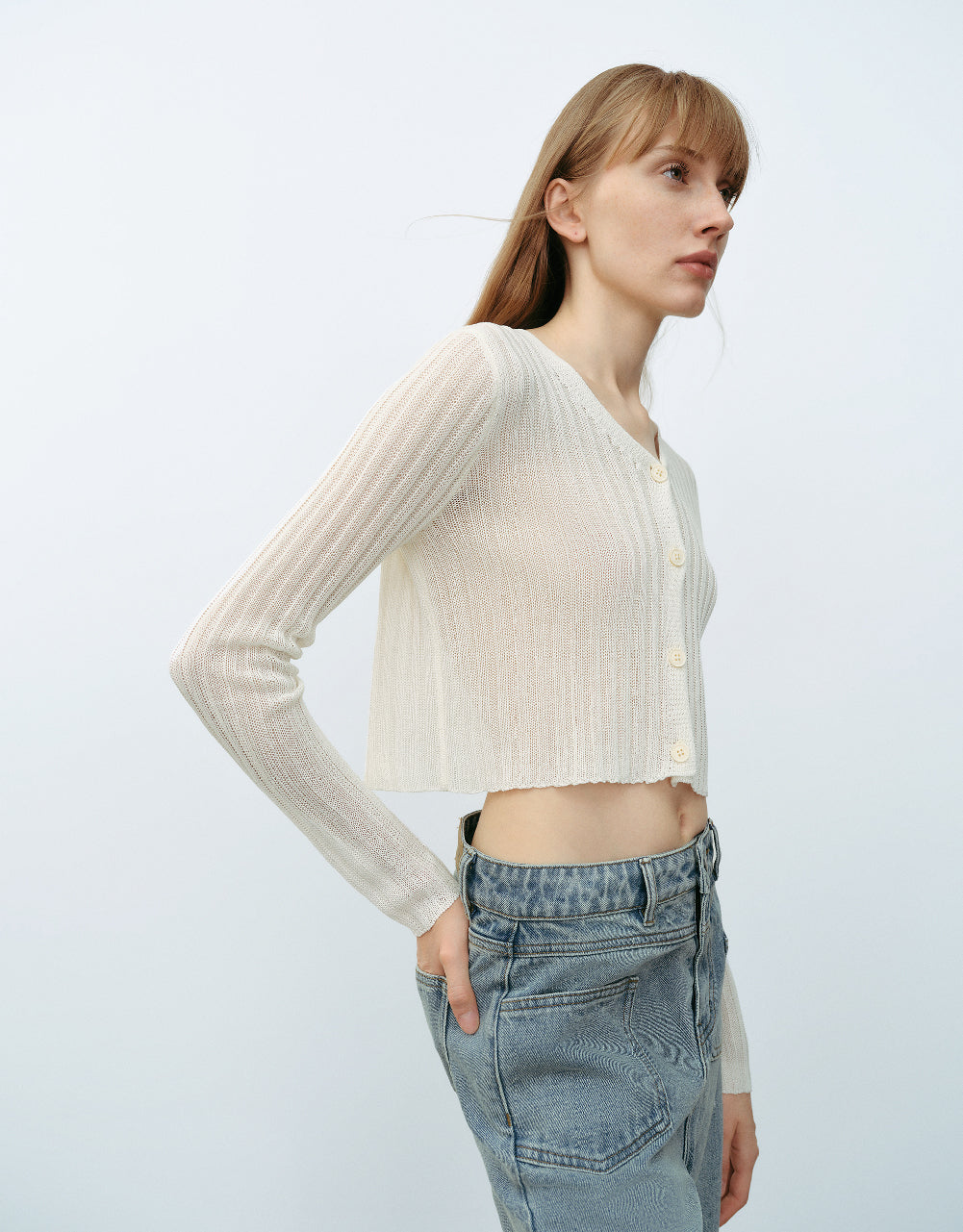 V-Neck Knitted Cardigan