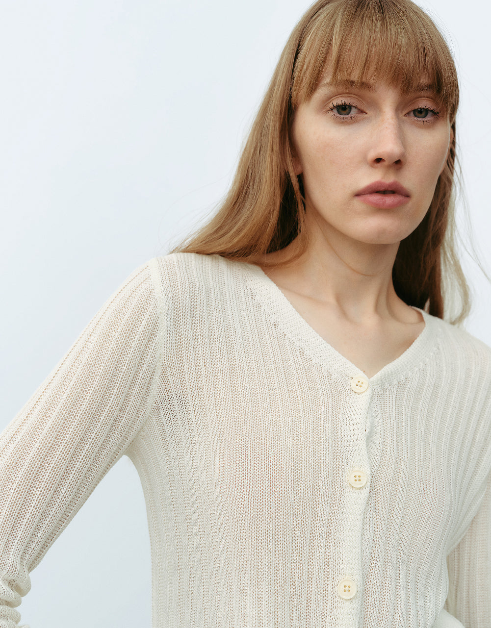 V-Neck Knitted Cardigan