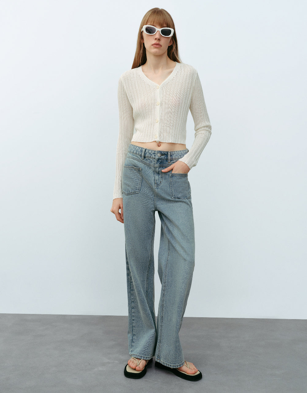 V-Neck Knitted Cardigan