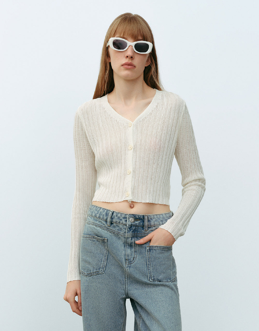 V-Neck Knitted Cardigan