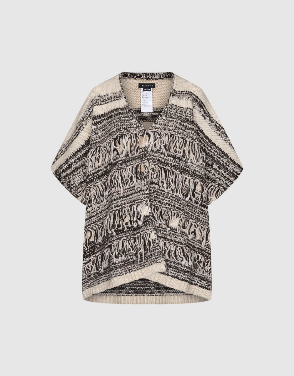 Furry V-Neck poncho