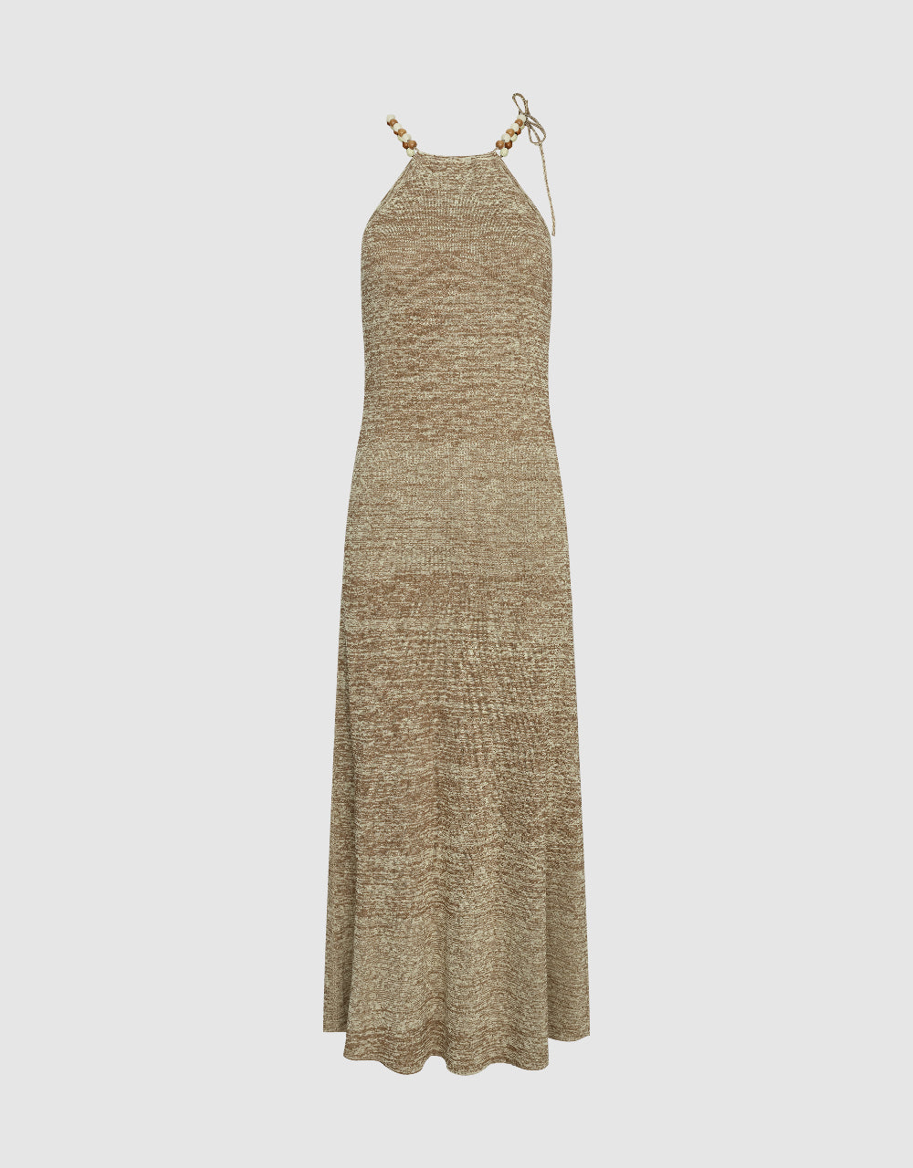 Halter Neck Knitted Maxi Dress