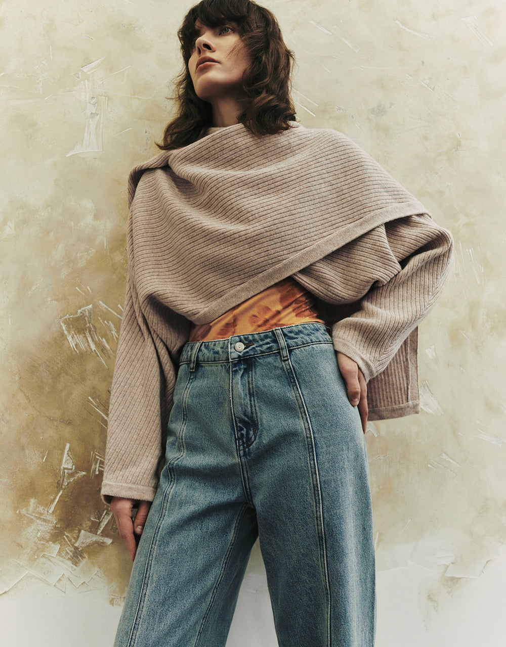 Raglan Sleeve V-Neck Knitted Cardigan
