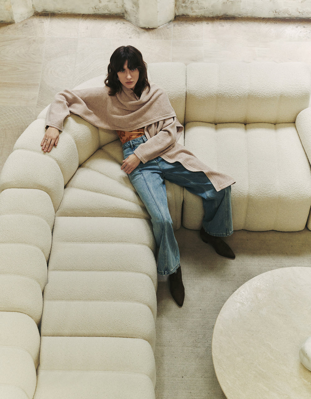 Raglan Sleeve V-Neck Knitted Cardigan