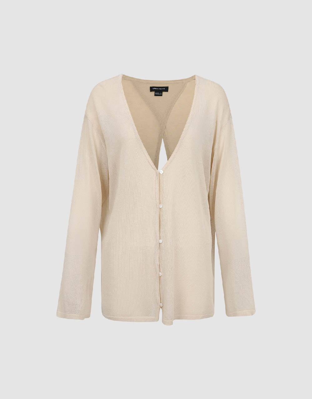 Drop Shoulder Sleeve V-Neck Knitted Cardigan