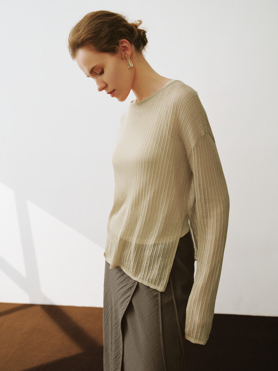 Crew Neck Knitted T-Shirt