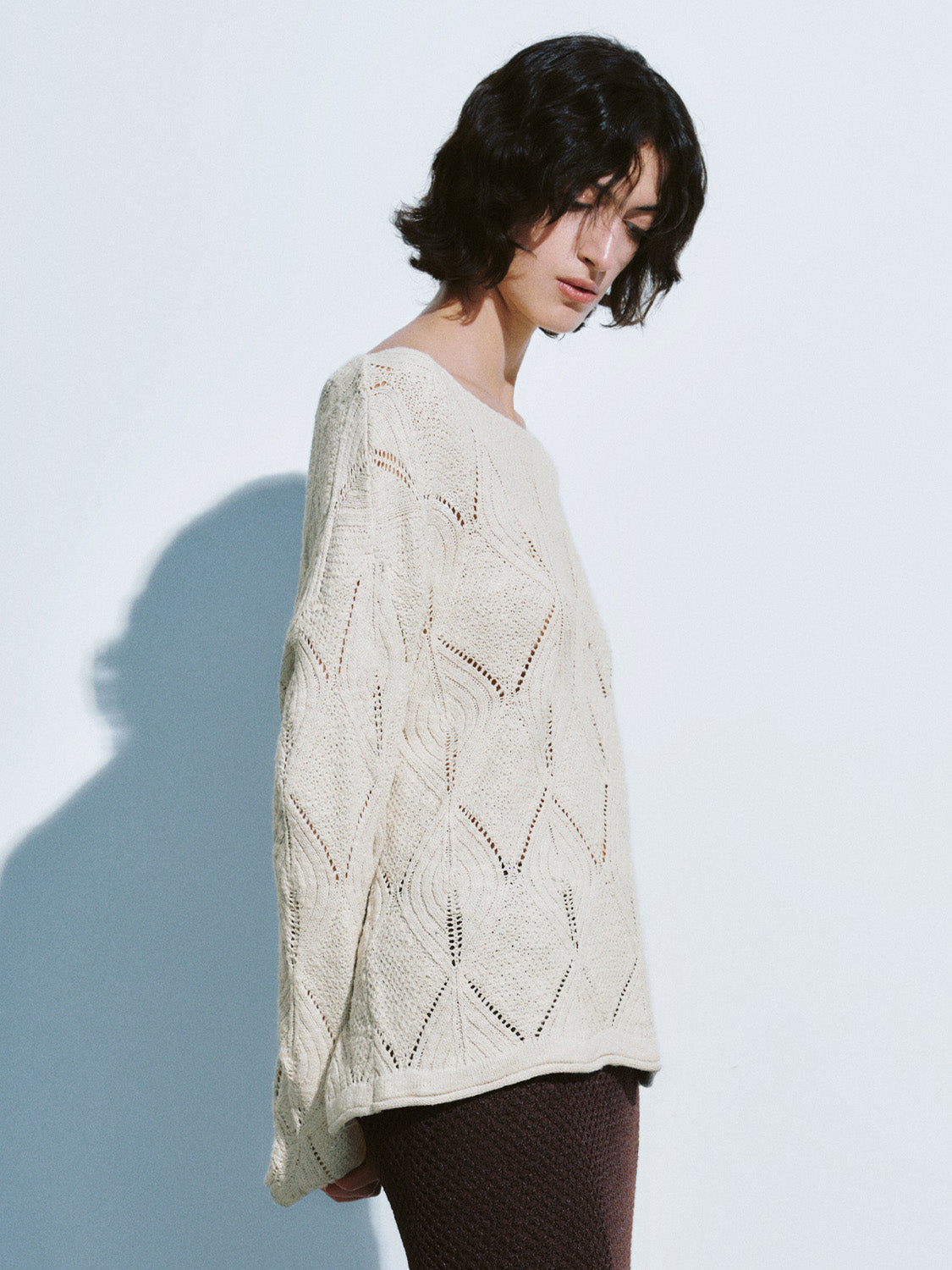 Crew Neck Loose Knitted T-Shirt