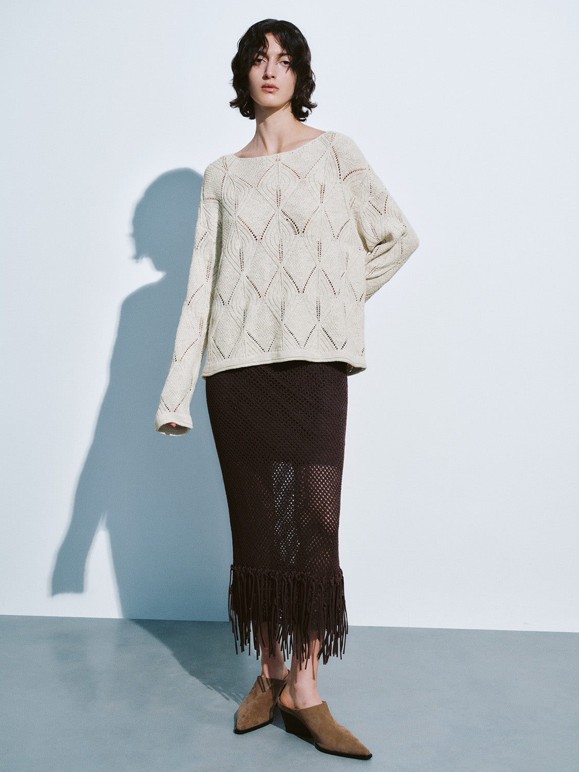 Crew Neck Loose Knitted T-Shirt