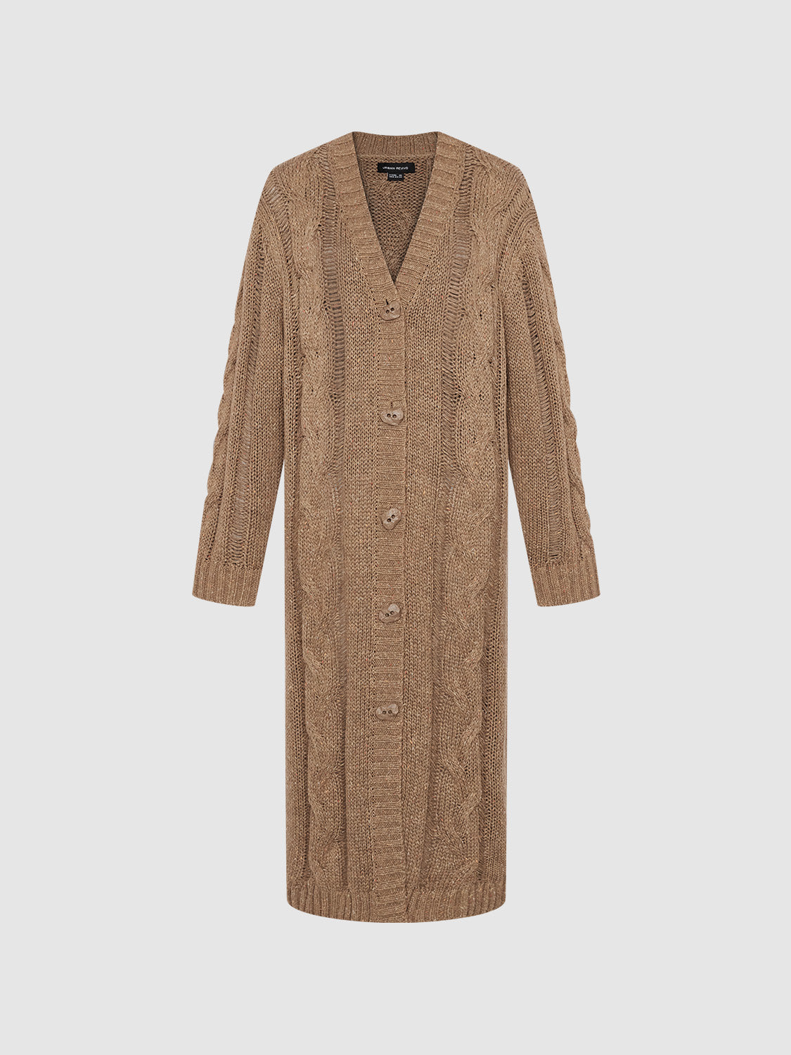 Longline V-Neck Loose Knitted Cardigan