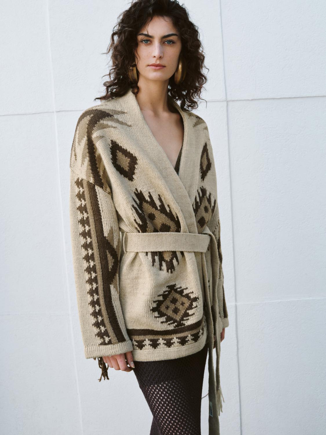 Robe Aztec Knitted Cardigans