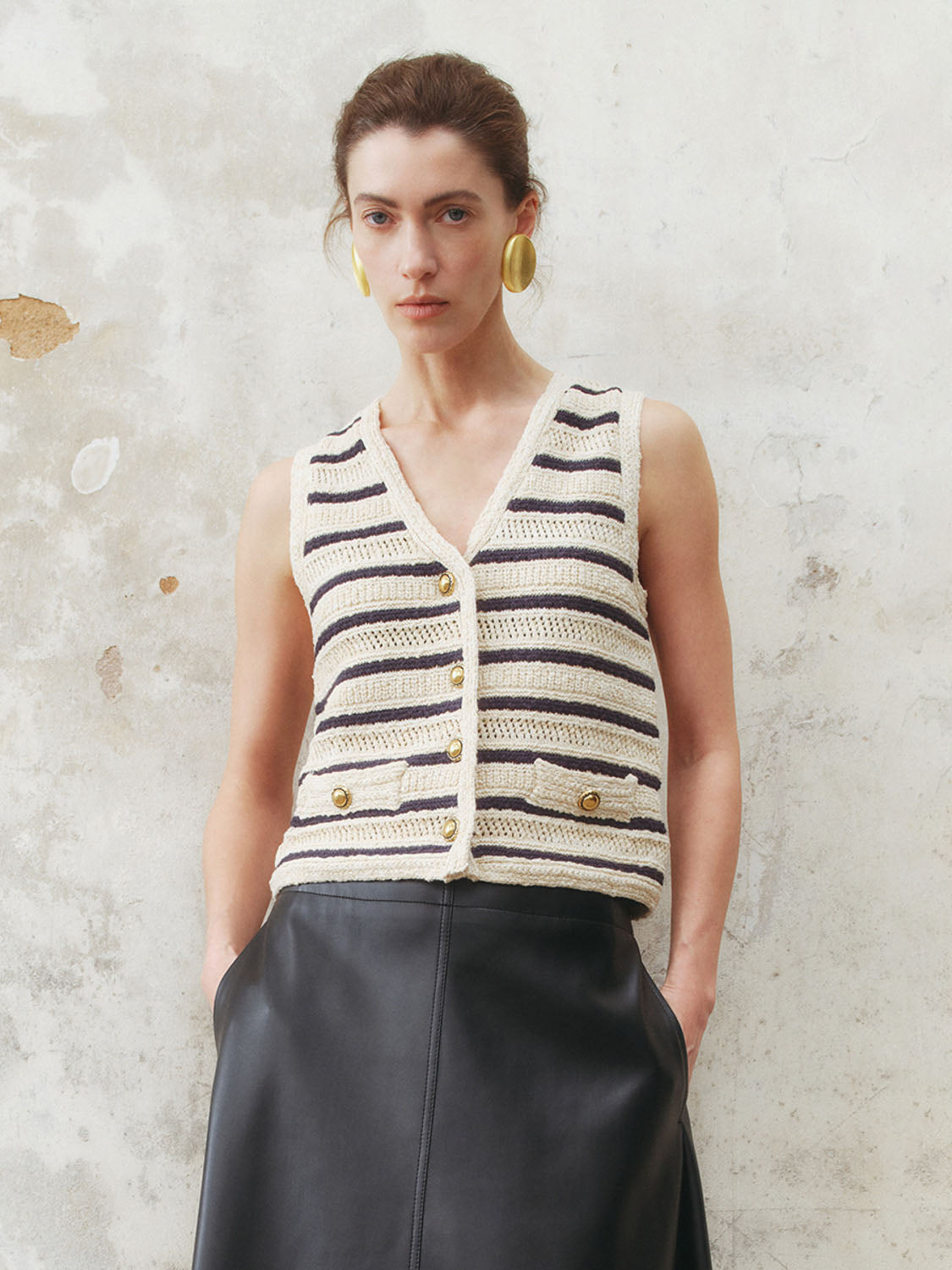 Striped Knitted Waistcoats