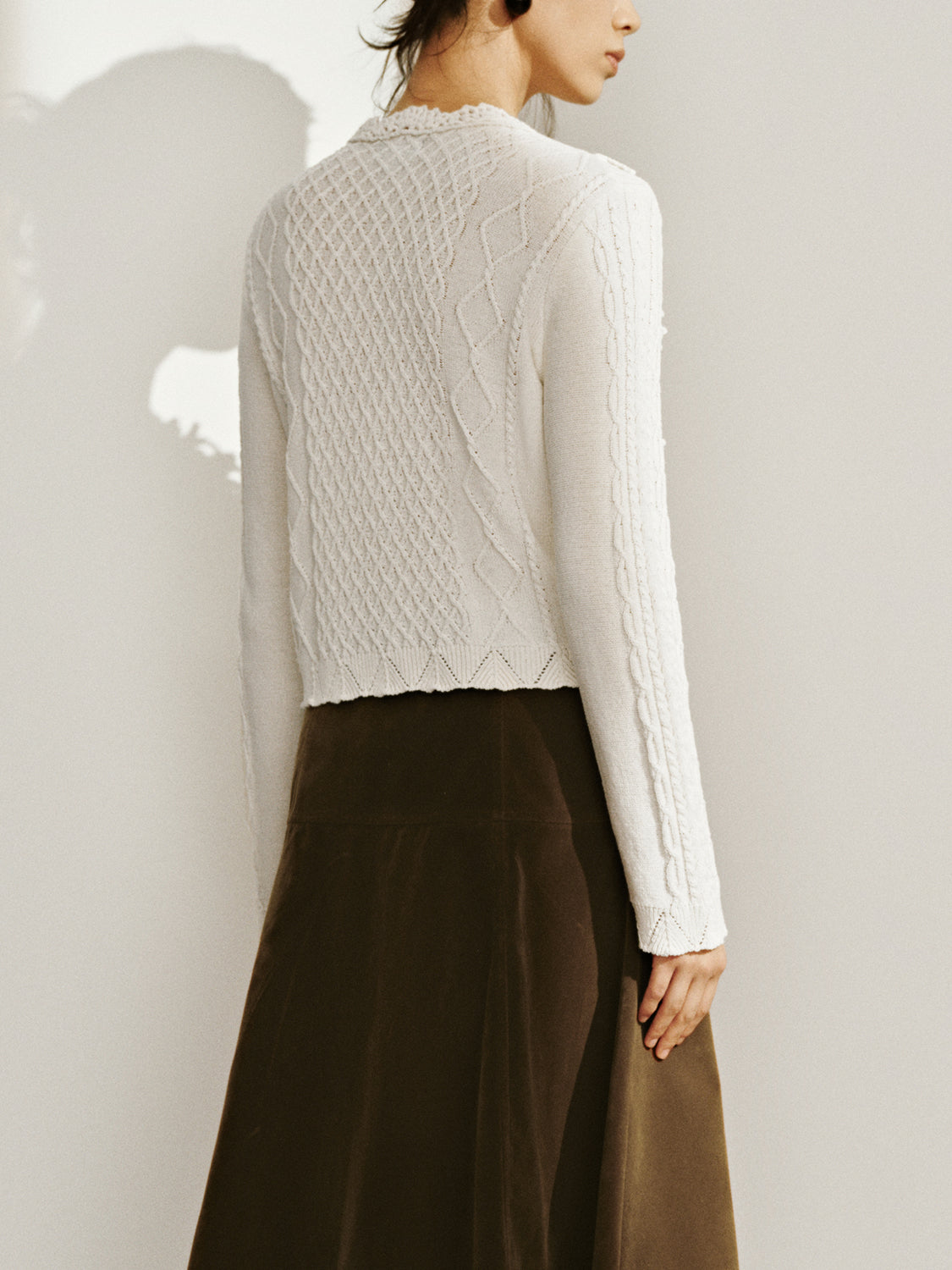 Lace Up Front Knitted Cardigans
