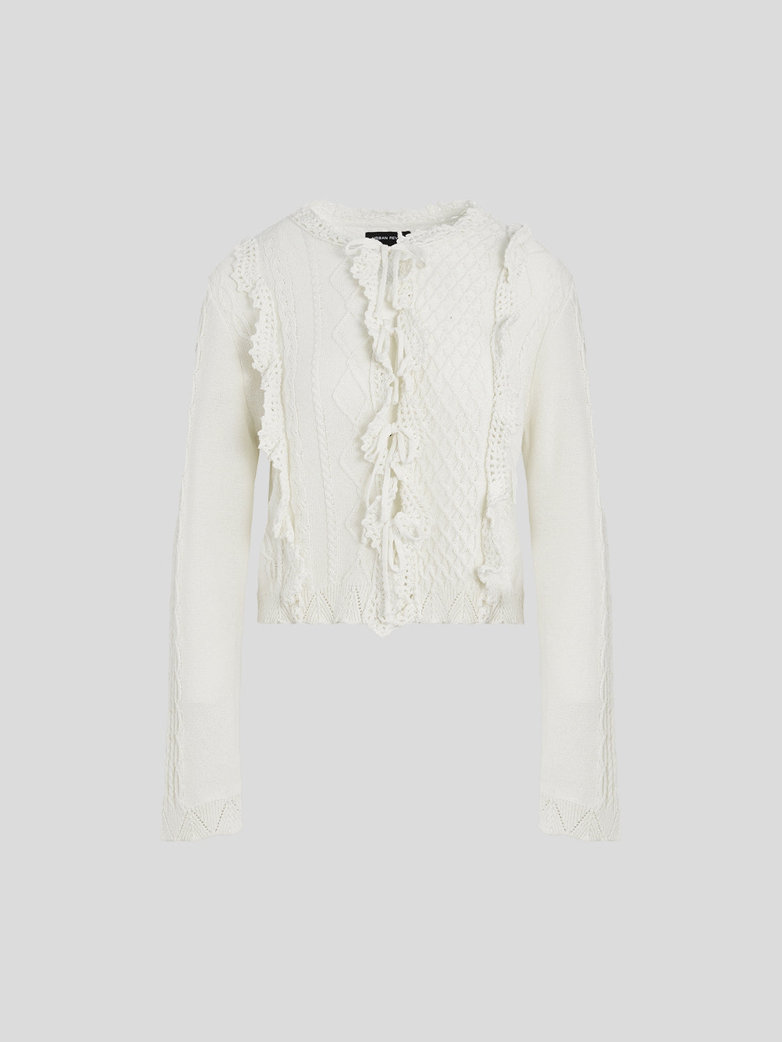 Lace Up Front Knitted Cardigans
