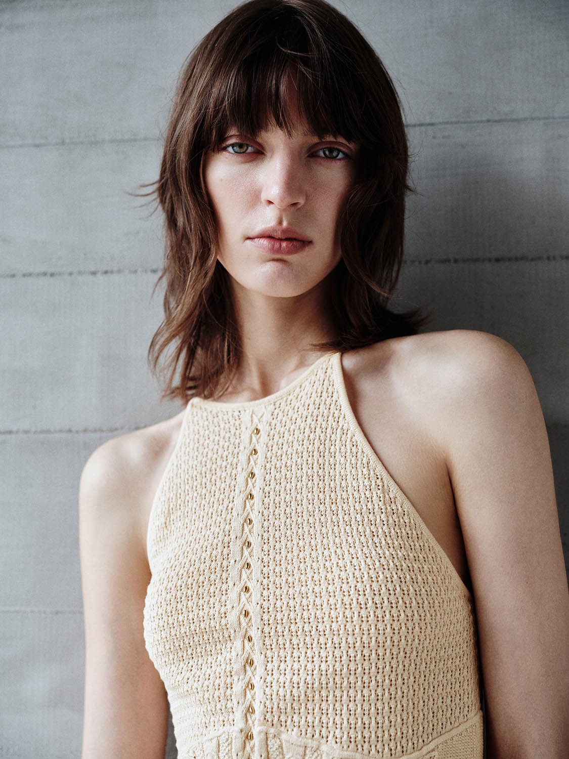 Lace Knitted Sleeveless T-Shirts