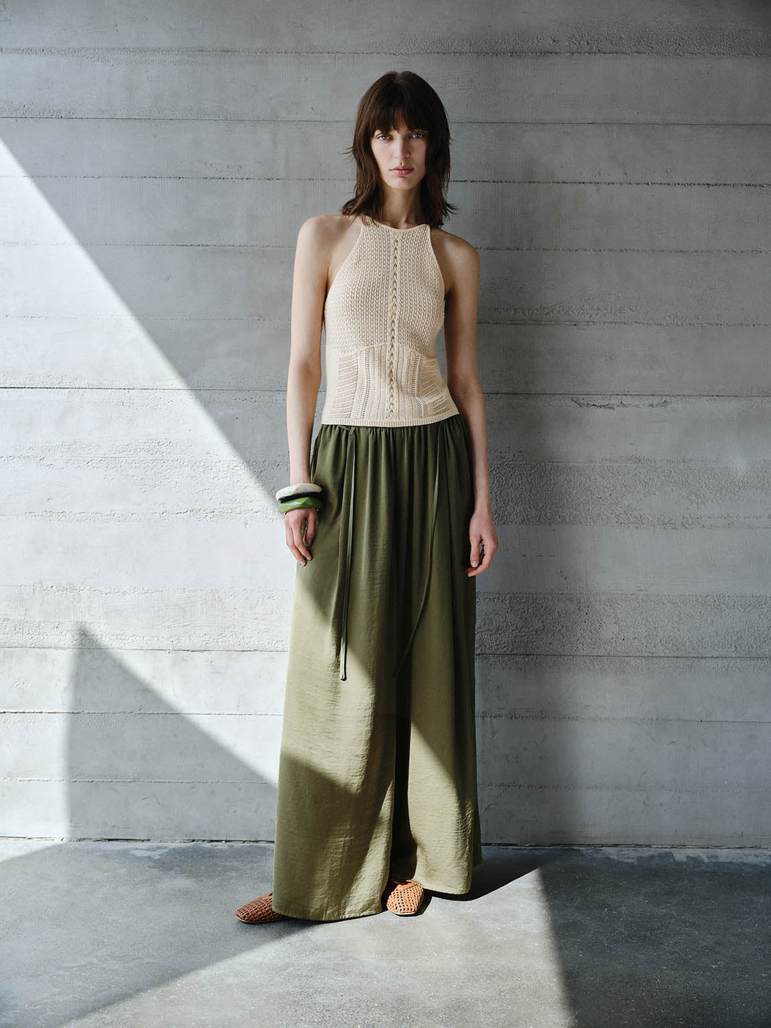 Lace Knitted Sleeveless T-Shirts