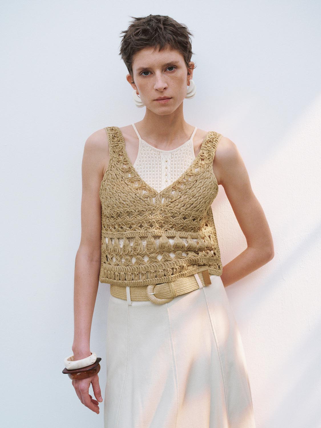 Crochet Knitted Tank Tops